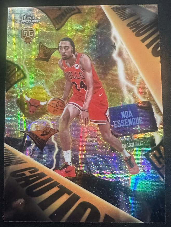 Noa Essengue 2025-26 Topps Chrome SSP Case Hit Advisory Refractor RC #AD-19