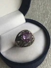 Rings Amethyst 875 Russian Soviet Silver Amethyst (lab) vintage USSR