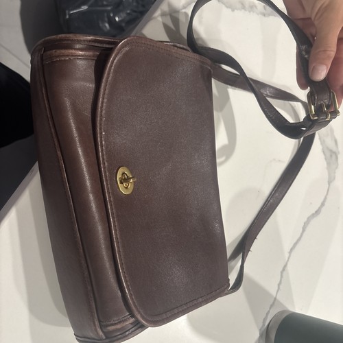 coach vintage leather bag dark brown 9812 - Image 1