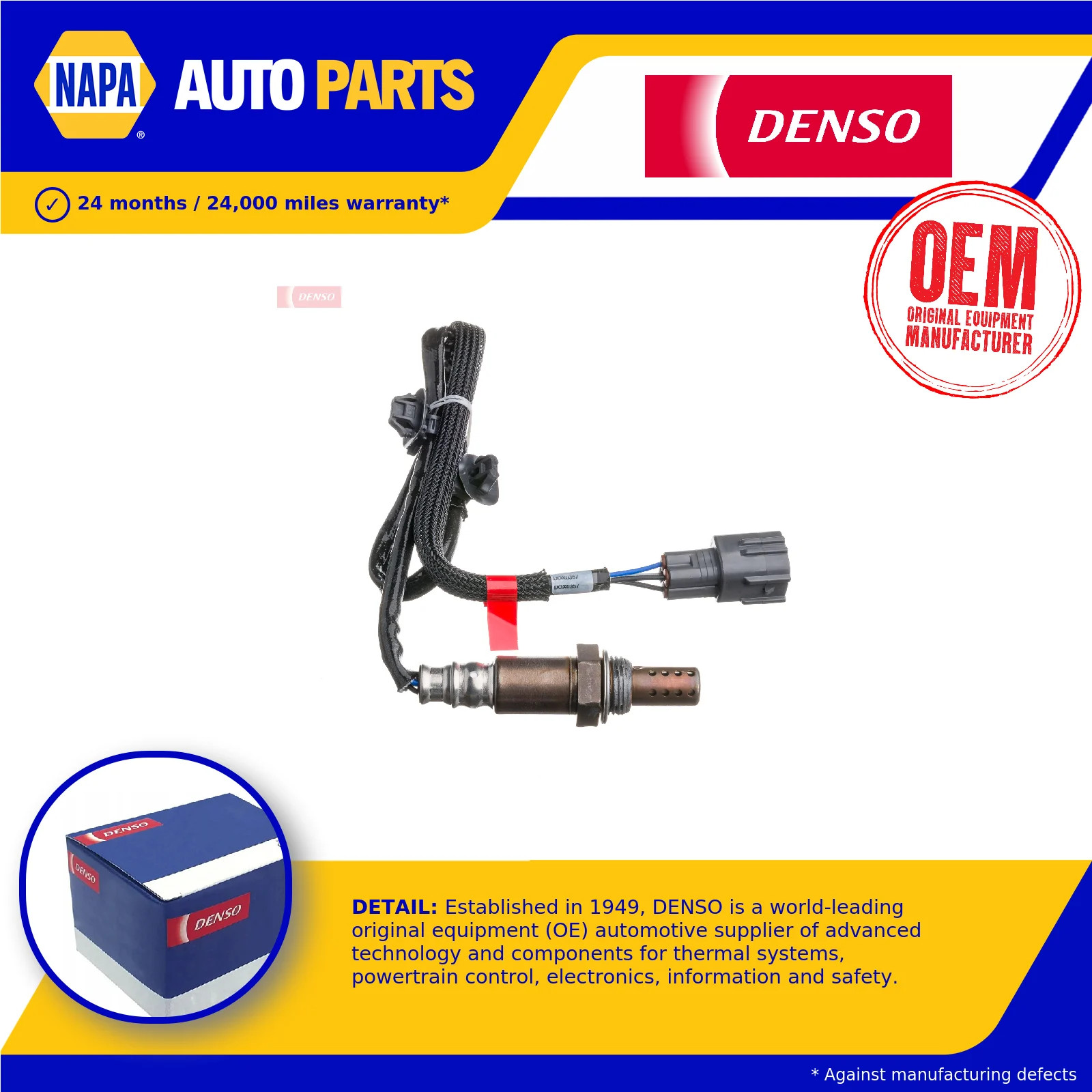 Lambda Sensor fits SUBARU WRX GJ 2.5 Post Cat 2014 on EJ257 Oxygen Denso Quality