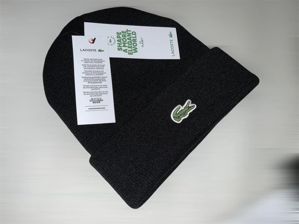 Lacoste black mixed hat / one size - Image 3 of 4
