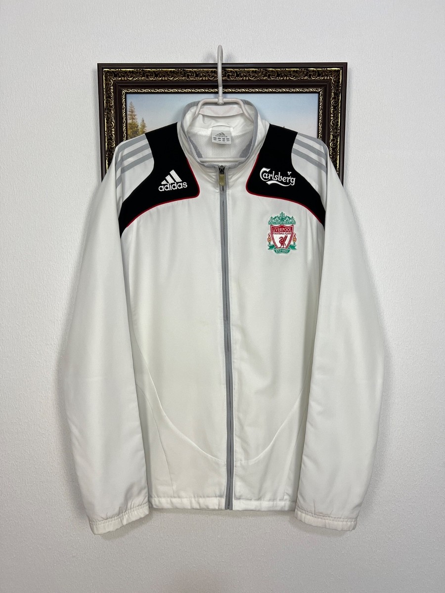 Vintage Adidas Liverpool Football Jacket Soccer White Track Top