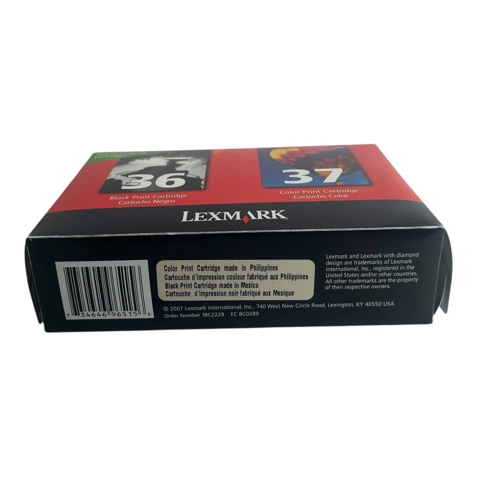 Lexmark 36/37 Black & Color Return Program Ink Cartridge Combo Pack - New - Image 4 of 4