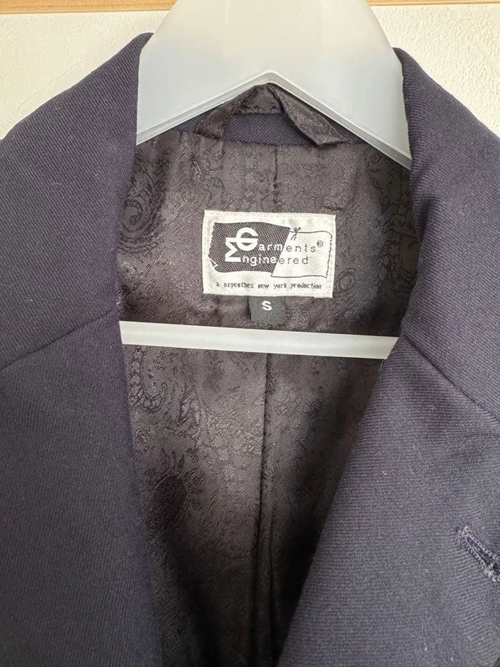 Engineered Garments Bedford Wool Jacket Navy Paisley Lining Size S #EL ZCA - Image 2 of 4