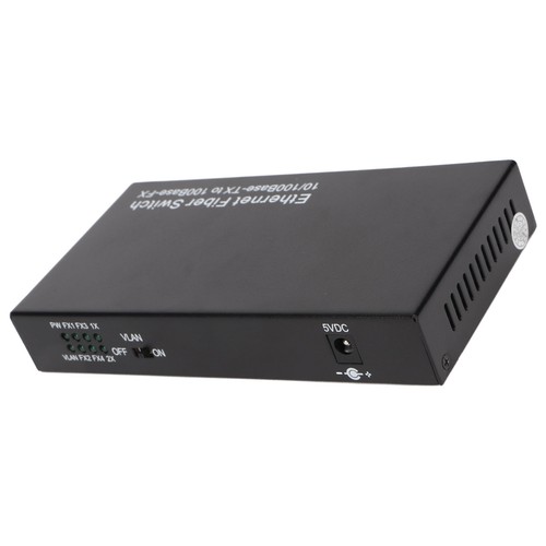 US Plug Ethernet Optical Switch 6 Ports 10 100Mbps RX1550 Tx1310nm LED Indic NEW - Afbeelding 12 van 12