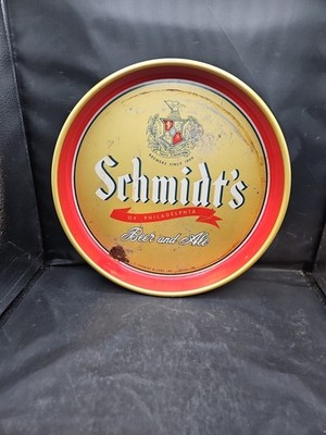 Vintage SCHMIDTS of PHILADELPHIA Beer and Ale Serving Tray 13'' C. Schmidt & Sons