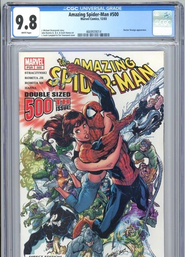 Amazing Spider-Man #500 CGC 9.8 WP Campbell Cover Marvel Comics 2003