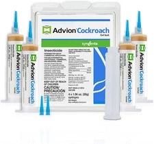 Advion Cockroach Gel Bait, 4 Tubes x 30-Grams, 1 Plunger and 2 Tips, German... 
