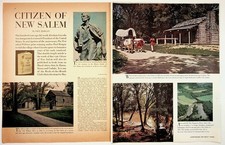 1961 Abraham Lincoln New Salem IL Magazine Article Paul Horgan History