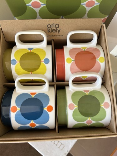 Orla Kiely stackable mugs set of 4