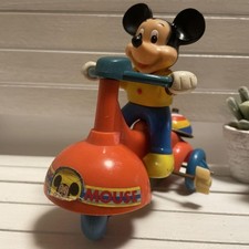 Masudaya Vintage Tin Toy Disney Mickey Mouse Wind-up Tricycle Showa Retro