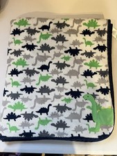AG93 Carter's Baby Blanket Dinosaur Child of Mine Green Sherpa Brontosaurus