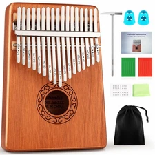 Kalimba Thumb Piano Portable - 17Keys Finger Piano Marimbas with Carrying Bag...