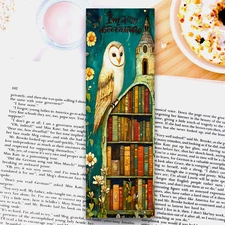 White Owl bookmark - I'm A Bookaholic, Gift for readers, book club, collectable
