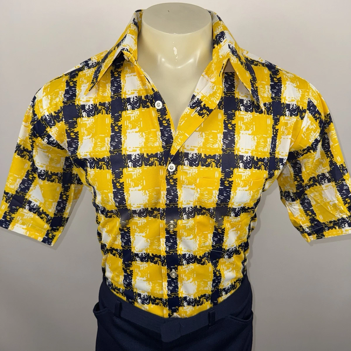 Yellow 1970s Vintage Casual Shirts for Men for sale | eBay