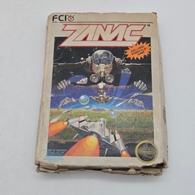 Zanac Nintendo NES Game Cart And Box Tested Working + Box Sleeve