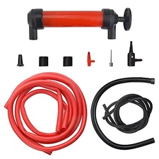 Siphon Hand Pump for Oil Gasoline Water Liquids and Air Manual Transfer Pump Hos