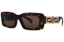 Versace VE4444U 108/73 Sunglasses Havana/Dark Brown Lenses Rectangle Shape 54mm