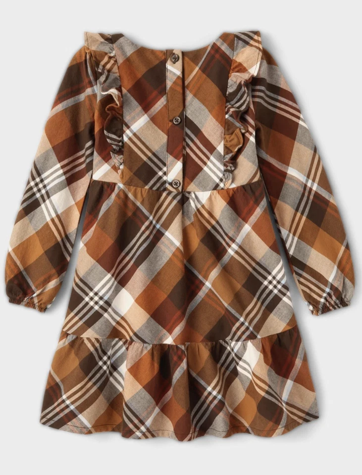 Vestido Gymboree Manga Larga Cuadros Sarga En Niveles Montana Mountain Bloomers Niñas 3T Foto 2 de 4