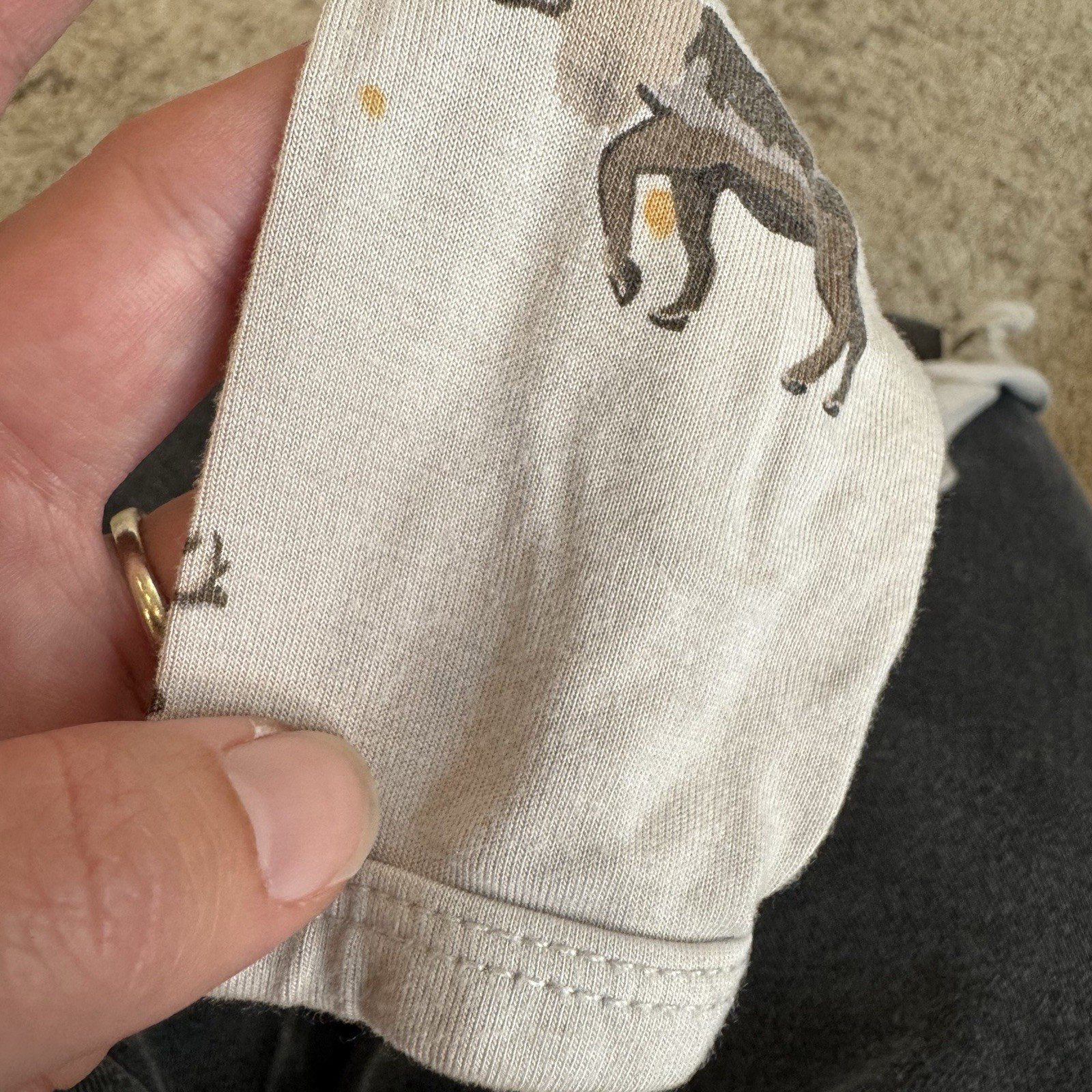 Kyte Baby Bamboo Pajamas Raindeer Print Zip Up One Piece Size 6-12 Months