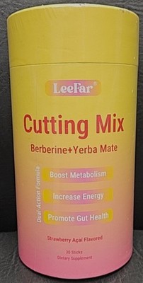 LeeFar Cutting Mix Berberine Yerba Mate - (Strawberry Acai, 30 Sticks Exp 4/28) 