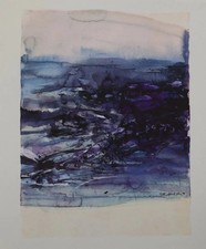 ZAO WOU-KI: The Ocean, Signed Engraving, 1966 #Chinese Art
