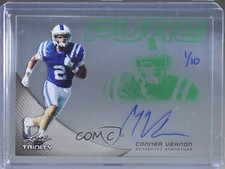 2013 Leaf Trinity Pure Green 1/10 Conner Vernon #P-CV1 Auto 3c7