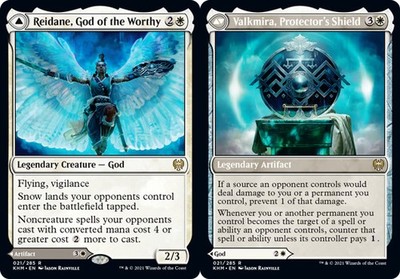 x1 Reidane, God of the Worthy // Valkmira, Protector's Shield R MTG Kaldheim M/N