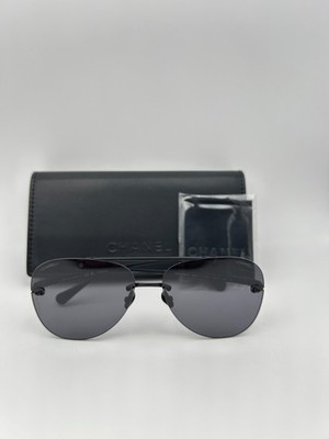 Chanel Sunglasses 4285T 101S4 Black Gray 61 15 140 Titanium Pilot