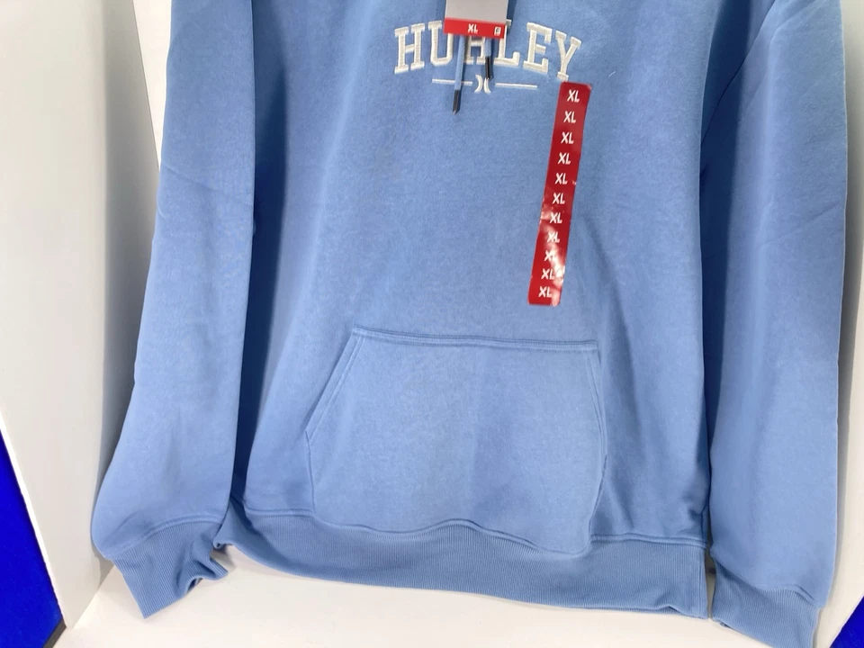 Hurley толстовка с капюшоном мужчин размер XL синий пуловер флис тяжелый хлопок смесь новый с Ярлыками - Изображение 3 из 4