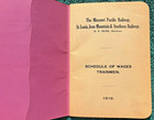 1916 St Louis Iron Mountain & Southern Railway Missouri Pacific Railway Schedule — photo 4