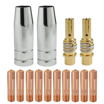 14PCS MB15 AK MIG Welding Gun Accessory Kit, 0.024 0.032 0.039 M6 Tips
