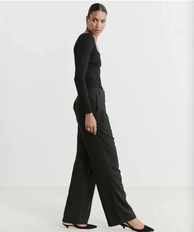NWT Jenni Kayne Jones Double Pleated Trouser In Size 6 - 31 Inch Inseam - Image 3 of 4