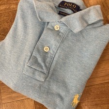 Ralph Lauren Polo Shirt Mens Medium Custom Slim Fit Blue Short Sleeve