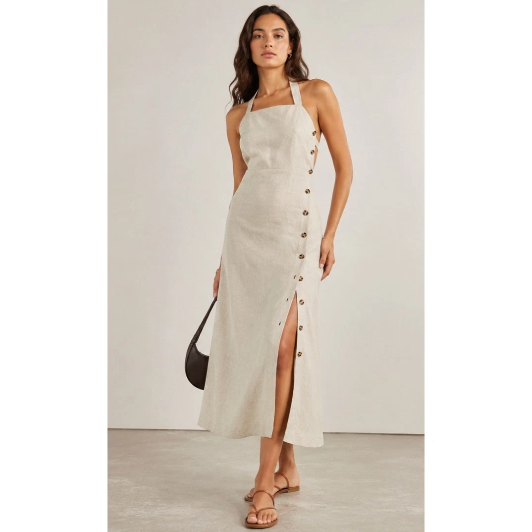 a line chiffon midi dress Queendancer Women Ivory Chiffon Midi Engagement Dress with Slit Pleated  V-Neck A Line Rehearsal Dinner Dress with Sleeves – queendancer