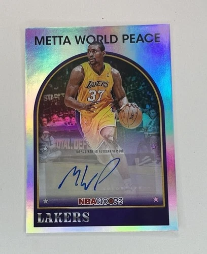 2025 Panini Metta World Peace Base Autographs - Silver (Raw)