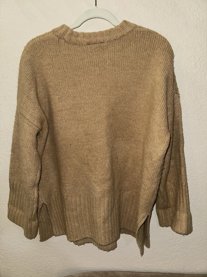 Suéter Topshop de gran tamaño, camel, tostado, talla 8-10/mediano Foto 3 de 4