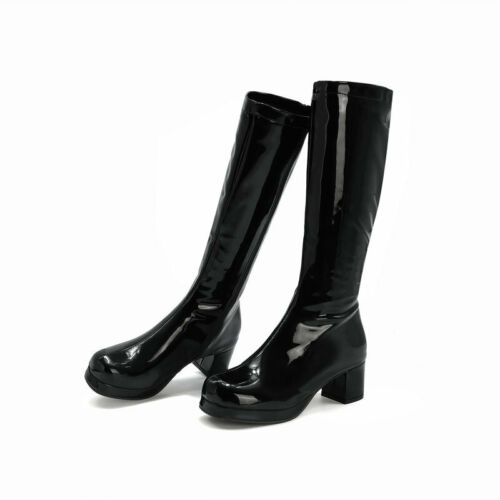 Gogo Retro Boots Women Knee High Ladies Modern 1950S 60S 70S Boots Fancy Vintage - Picture 18 of 24
