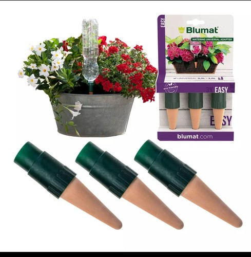 Blumat Bottle Adapter (3 pack): Self Watering Spikes/Houseplant Watering Stakes