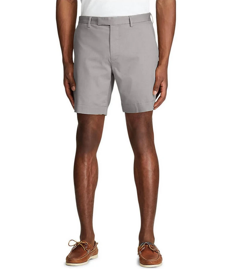$98 Polo Ralph Lauren Men's Stretch Straight Fit 8" Chino Shorts Soft, Grey , 34