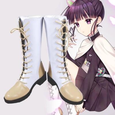 Kisatsutai Kanao Tsuyuri Anime Cosplay Shoes Knee-high Lace-up