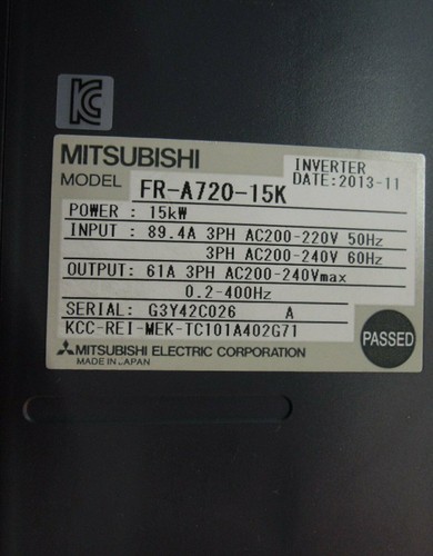 Mitsubishi FR-A720-0.75K Electric Inverter in Box New | UK Mitsubishi FR-A720-0.75K Electric Inverter in Box New | UK