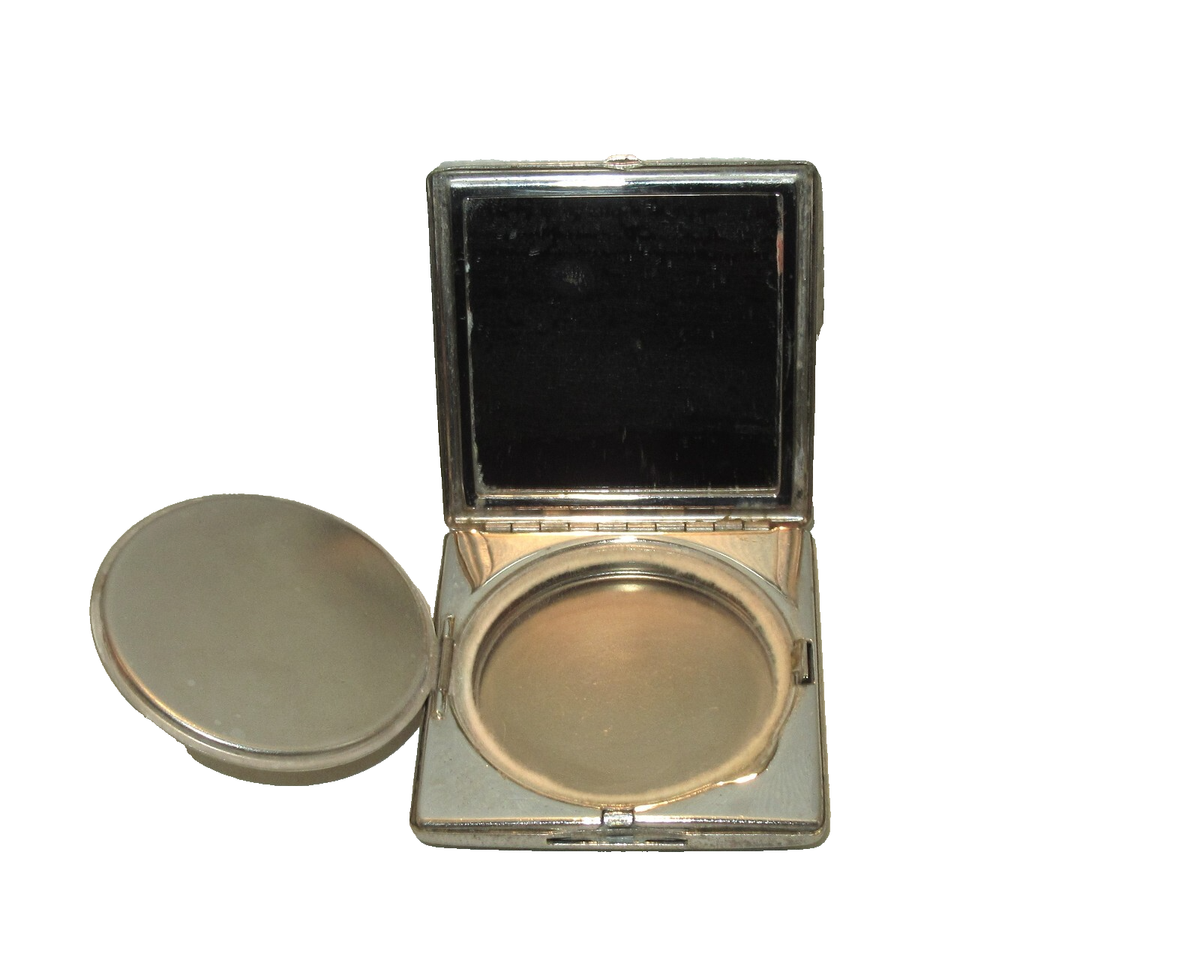 1920-30's Vintage Art Deco Yardley or London Chrome Compact with