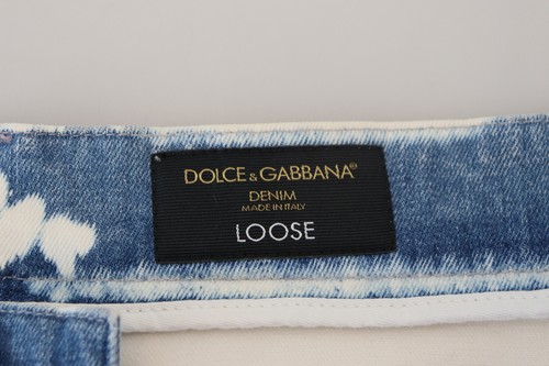 DOLCE & GABBANA Jeans Blue Ceasar Denim Cotton Loose Fit IT46 / W34 / M 2000usd - Picture 9 of 11