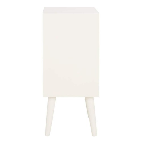 SAFAVIEH End Table Transitional Pomona Rustic White 3-Drawer Simple + Sleek - Picture 5 of 9