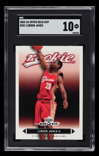 🔥2003 Upper Deck MVP Lebron James #201 Rookie Card SGC 10 GEM MINT RC GOAT 📈