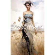 Digital Image Picture Photo Wallpaper Background AI Art Portrait Young Woman