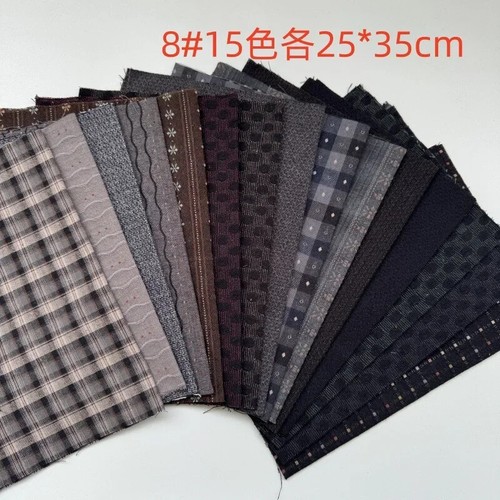 Black Japanese Yarn Dyed Cotton Fabric Handmade Patchwork Craft Sewing Material - Picture 7 of 10