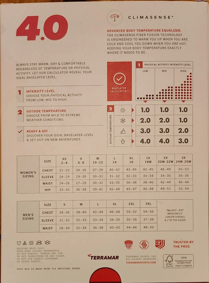 New Terramar Women’s Extreme Plush Fleece 4.0 Black Thermal Pants W9108- XL - Image 3 of 4