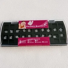 20pcs Dental Orthodontic Ceramic Brackets Roth.022 Hooks 3-4-5 Mesh Base